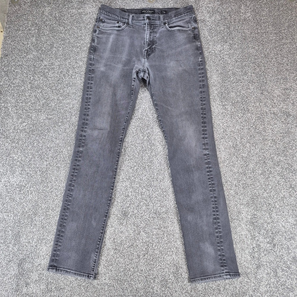 Lucky Brand 410 Athletic Slim Jeans Mens 31x32 Black Faded Stretch